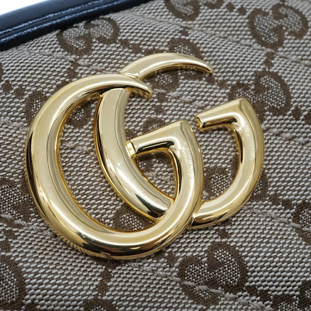 Gucci Shoulder Bag Brown GG Marmont - Picture 7 of 10